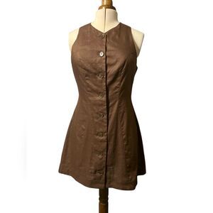 Matthew Bruch New with Tags Dress Size 8 Linen Racerback Cotton Layering